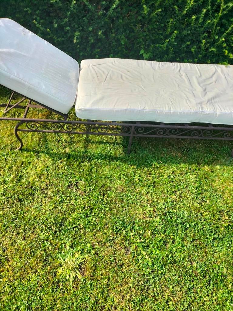 Bains de soleil fer forgé, Jardin & Terrasse, Enlèvement ou Envoi, Comme neuf, Réglable