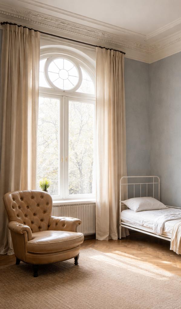 fauteuil classique en cuir de style capitonn, Maison & Meubles, Enlèvement, Utilisé