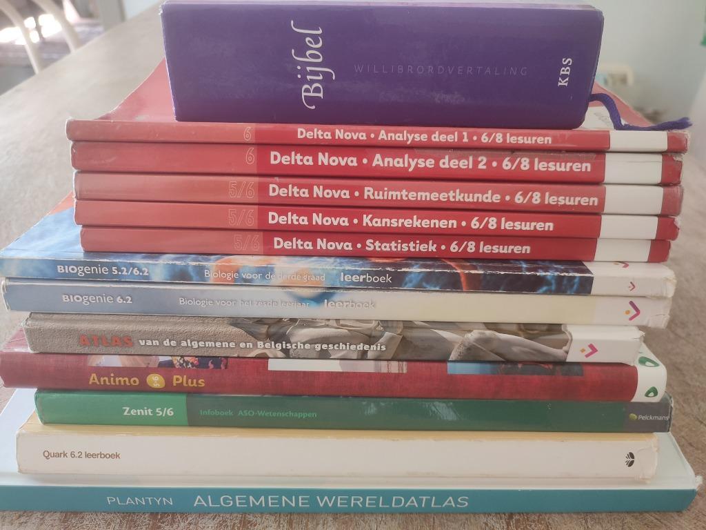 Handboeken wiskunde-wetenschappen 5+6 -aardr.gesch.godsd., Boeken, Gelezen, Overige vakken, ASO, Diverse auteurs