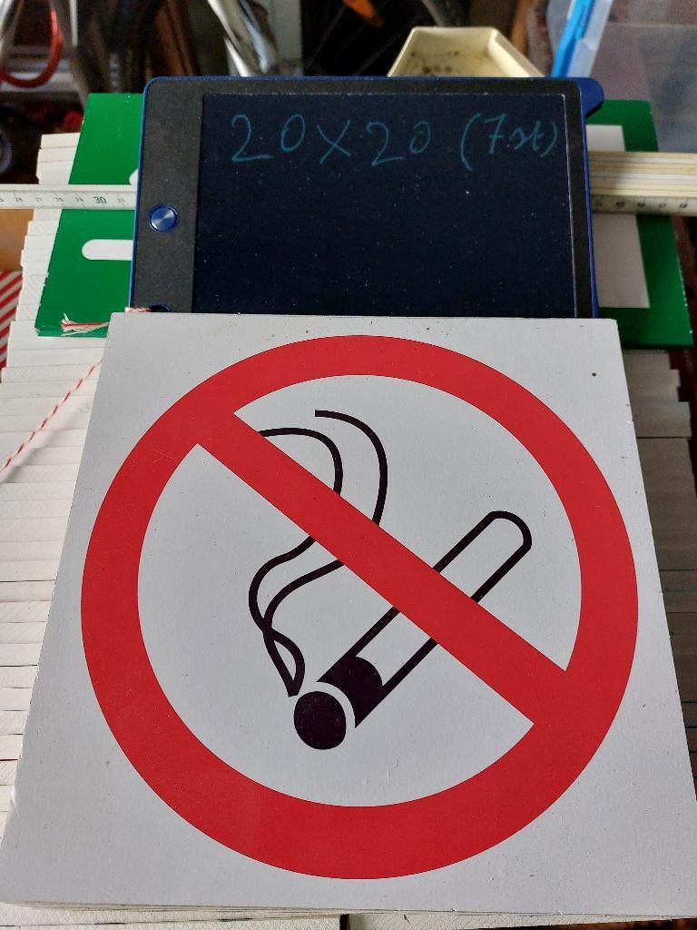 Niet roken pictogrammen, Ophalen of Verzenden, Zo goed als nieuw