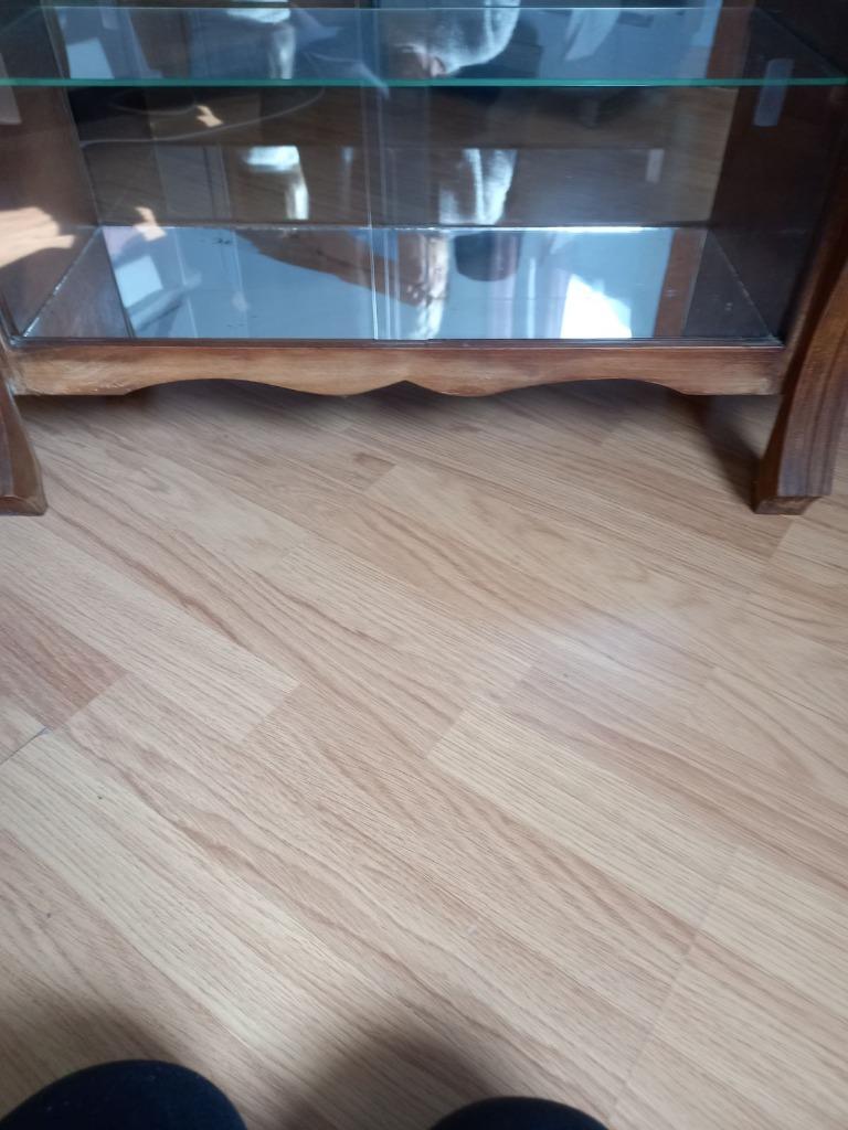 Table de salon vintage, 50 à 100 cm, Verre, Enlèvement, Utilisé