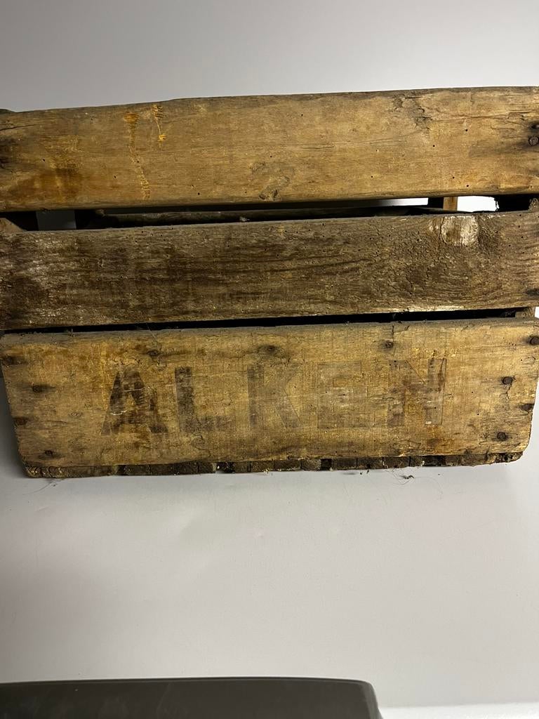 Oude bierbak Cristal Alken, Verzamelen, Biermerken, Ophalen of Verzenden, Zo goed als nieuw