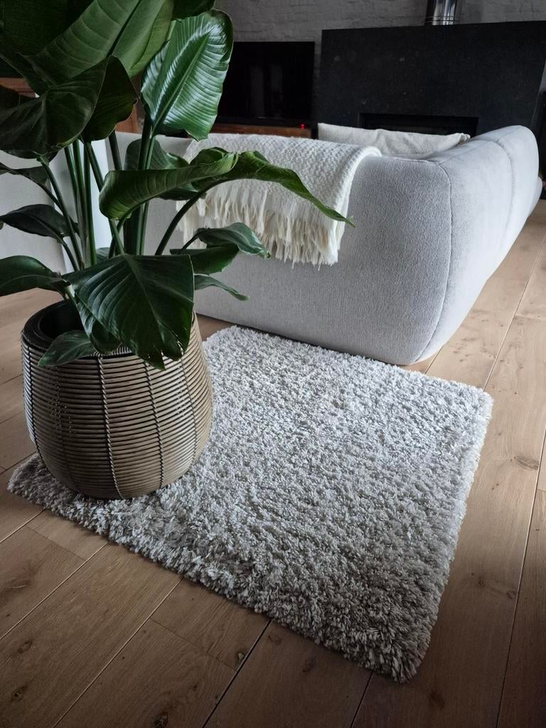 Tapis Shaggy 100x100, Maison & Meubles, Ameublement | Tapis & Moquettes, 100 à 150 cm, Enlèvement ou Envoi, Beige, 100 à 150 cm