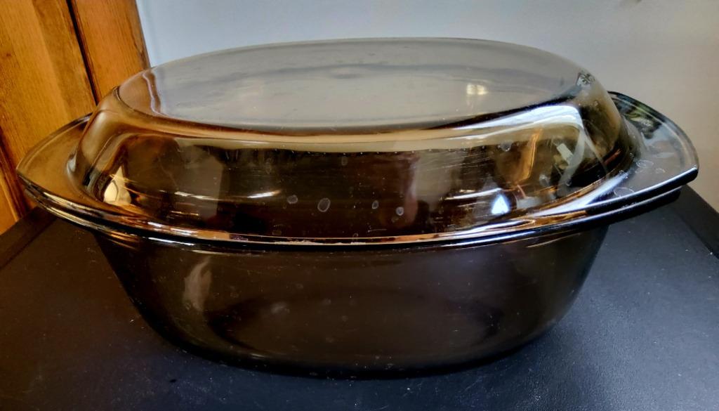 Plat à four avec couvercle en verre résistant au four, Maison & Meubles, Enlèvement ou Envoi, Comme neuf, Verre, Autres types