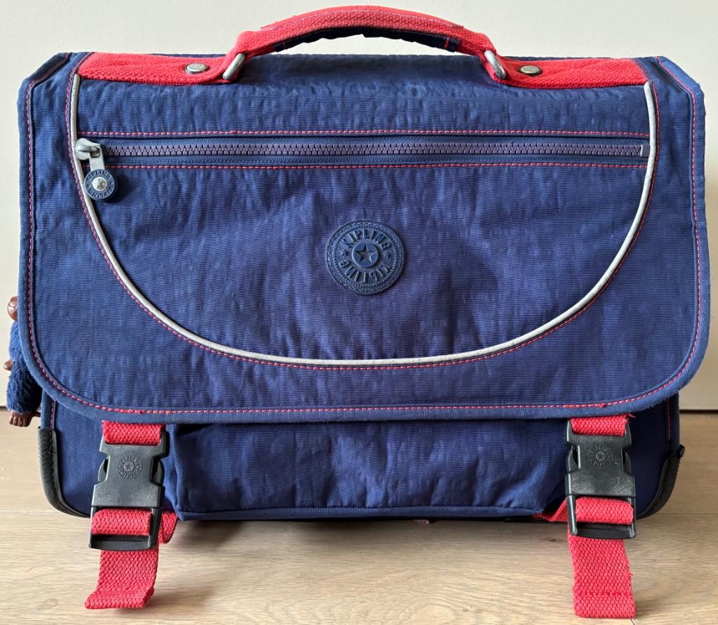 Boekentas Kipling, Handtassen en Accessoires, Tassen | Schooltassen, Ophalen, Gebruikt, Blauw, Aktetas of Boekentas