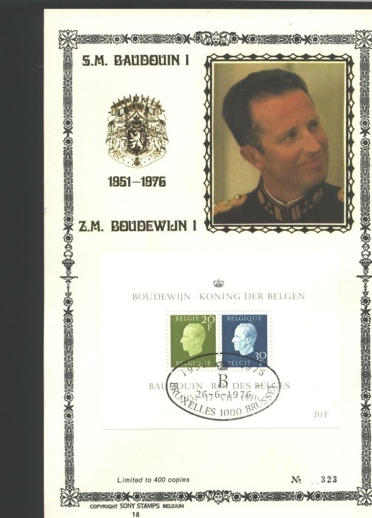 1976 Koning Boudewijn, Postzegels en Munten, Verzenden