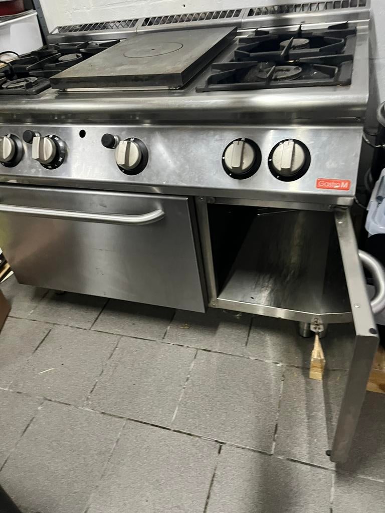 Cuisinière au gaz gastro m, Electroménager, Cuisinières, Enlèvement, Utilisé, Gaz, 5 zones de cuisson ou plus