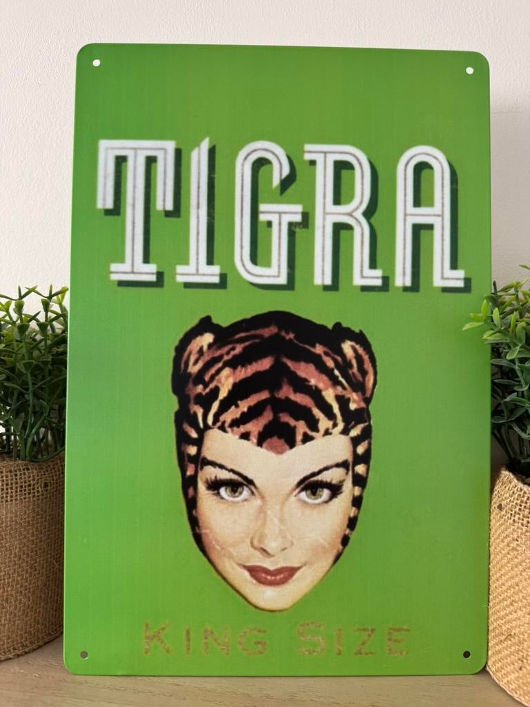 Panneau d'affichage en métal Tigra, Collections, Enlèvement ou Envoi, Neuf, Panneau publicitaire