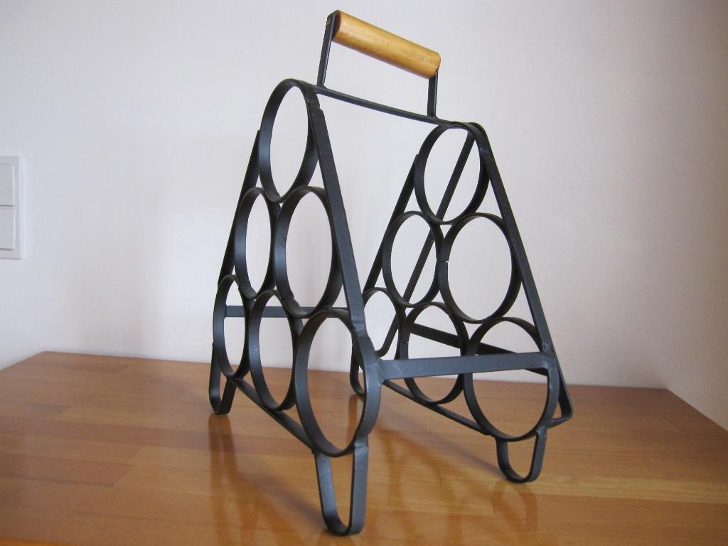 Porte bouteille de vin en fer forgé, Gebruikt, 5 tot 15 flessen, Ophalen of Verzenden, Metaal