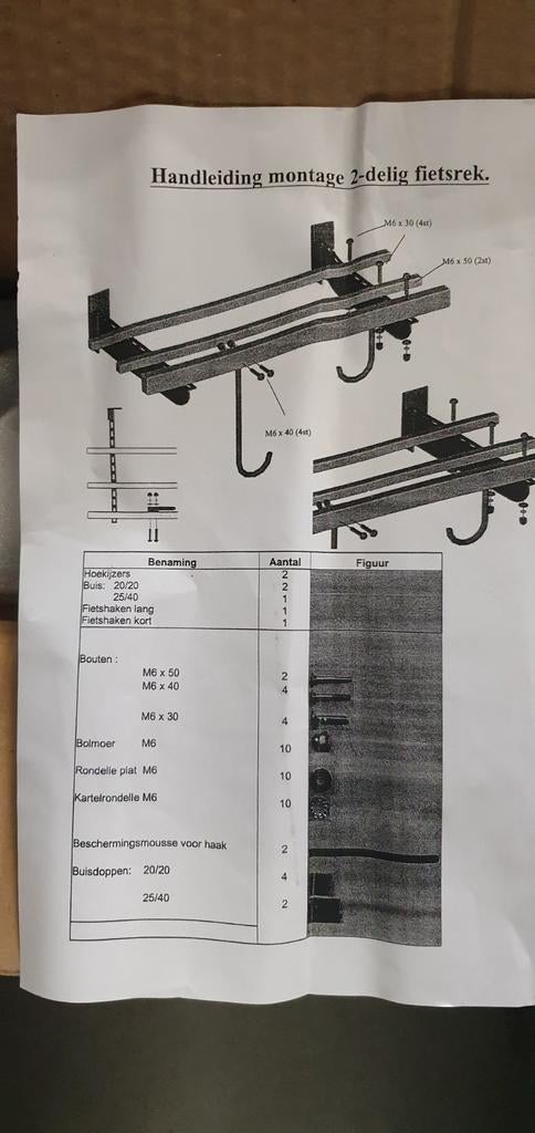 Ophangsysteem voor 2 fietsen, Ophalen
