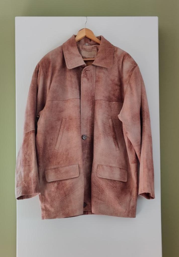 Benny's zijde zachte zeem suède overjas vintage heren jas, Ophalen of Verzenden, Maat 48/50 (M)