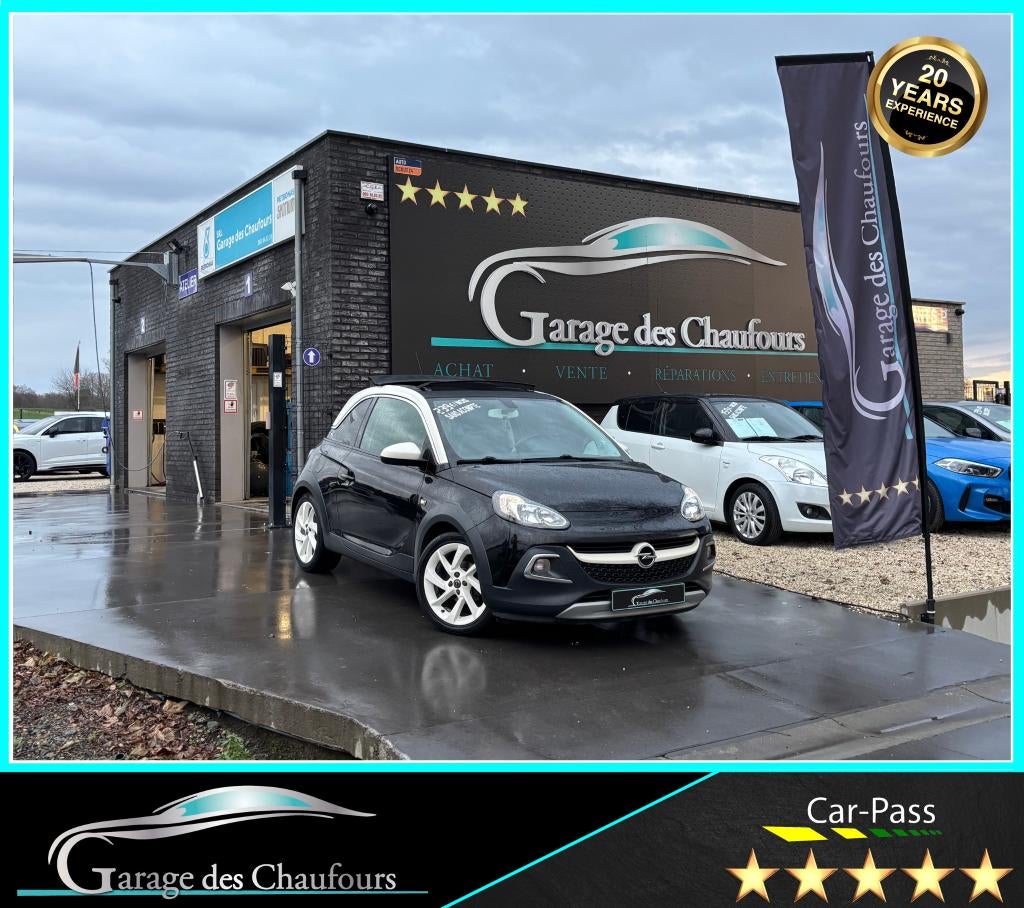Opel Adam 1.2i -! Rotsen! - CarPlay - T. Opening - EU6b, Auto's, Voorwielaandrijving, ADAM, 4 cilinders, Zwart