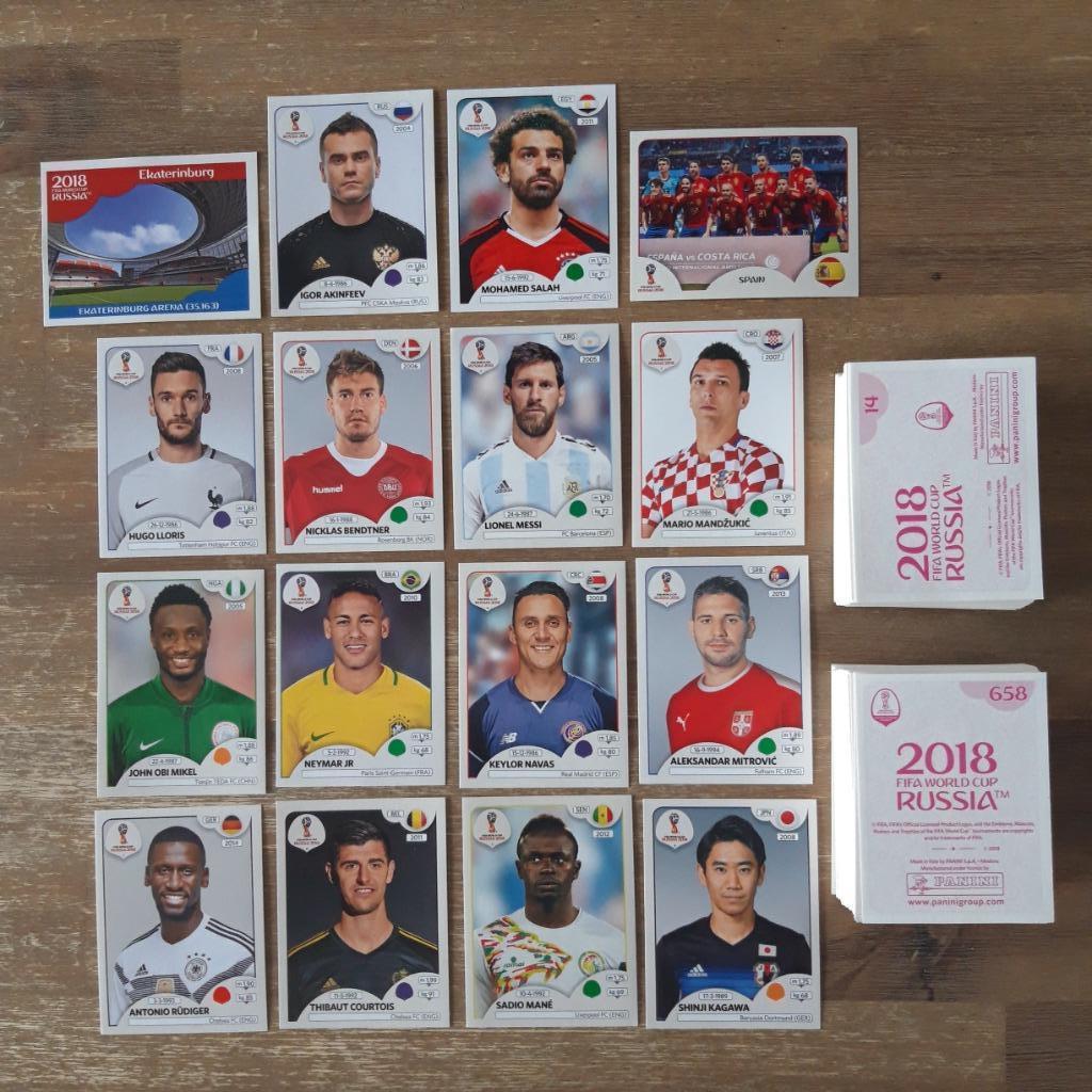 Coupe du monde Panini 2018 - 300 autocollants dont Messi, Enlèvement ou Envoi, Neuf, Plusieurs autocollants