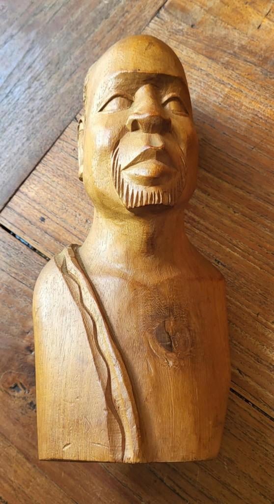 BUSTE - Sculpture sur bois africaine, Enlèvement ou Envoi, Comme neuf