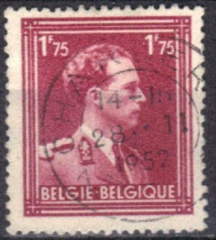 Belgique 1950 - Yvert/OBP 832 - Léopold III (ST), Envoi, Affranchi, Oblitéré, Maison royale