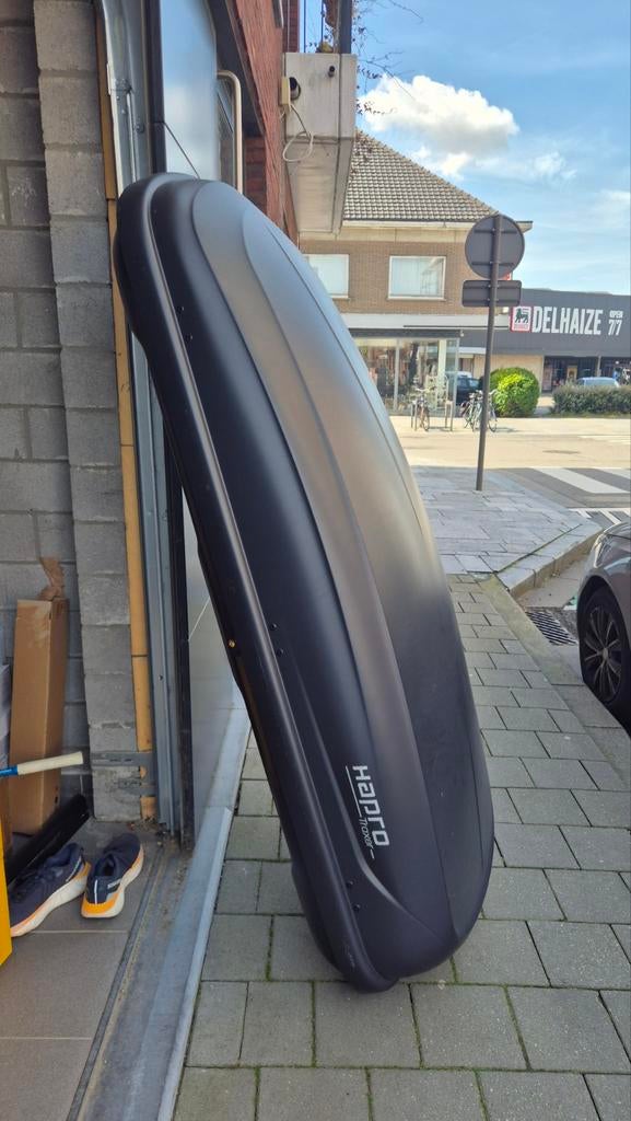 Hapro dakkoffer 370l + dakdragers, Auto diversen, Dakkoffers, Ophalen