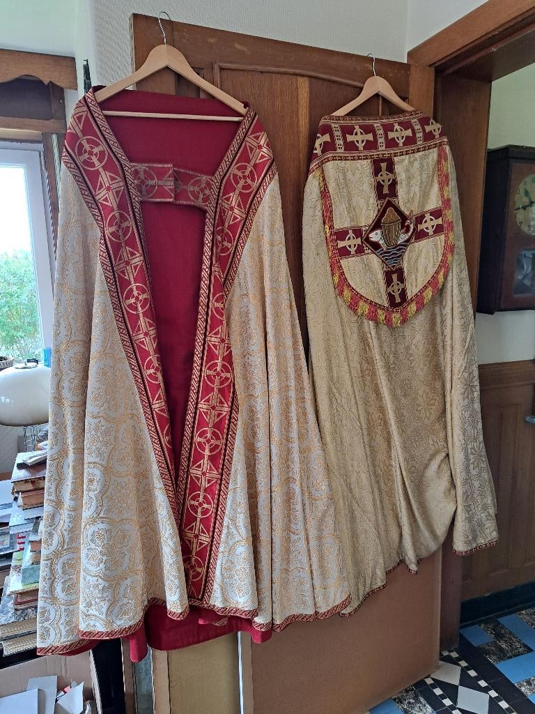antiek vintage Priester Kleding Chasuble Kazuifel Stola, Ophalen