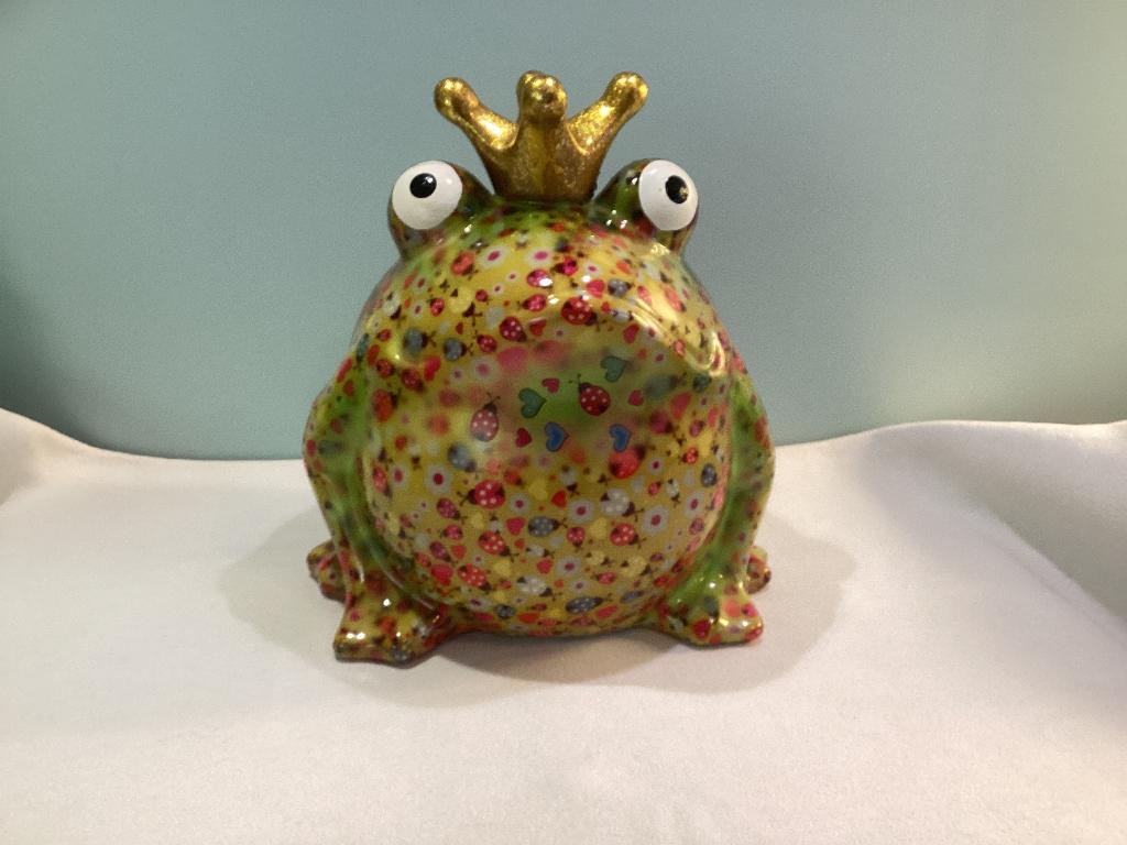 Spaarpot King Frog Freddy Ladybirds XL. 026/D., Verzamelen, Spaarpotten, Ophalen
