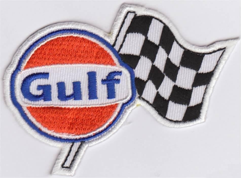Gulf stoffen opstrijk patch embleem #2, Motoren, Verzenden