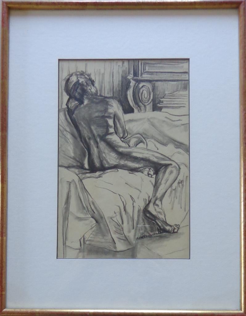 IRENE VANDENAMEELE / NAAKT / ORIGINEEL / 45x35cm /  KADER, Enlèvement ou Envoi