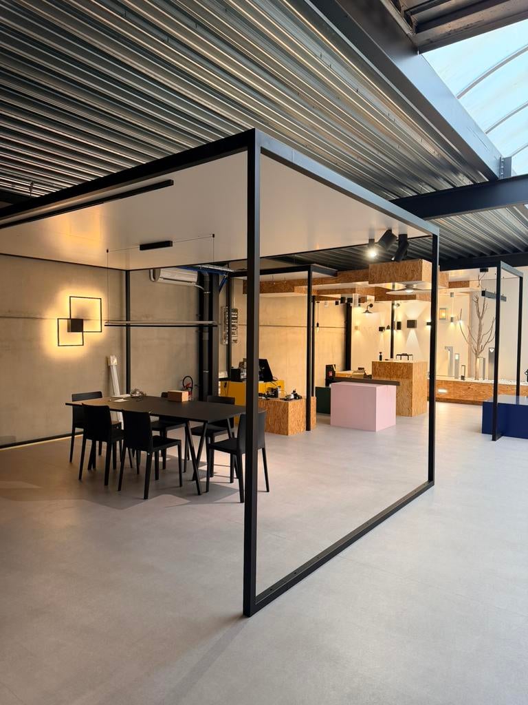 Metalen constructie en panelen voor toonzaalopstelling, Doe-het-zelf en Bouw, Metalen, Ophalen, Gebruikt, Aluminium