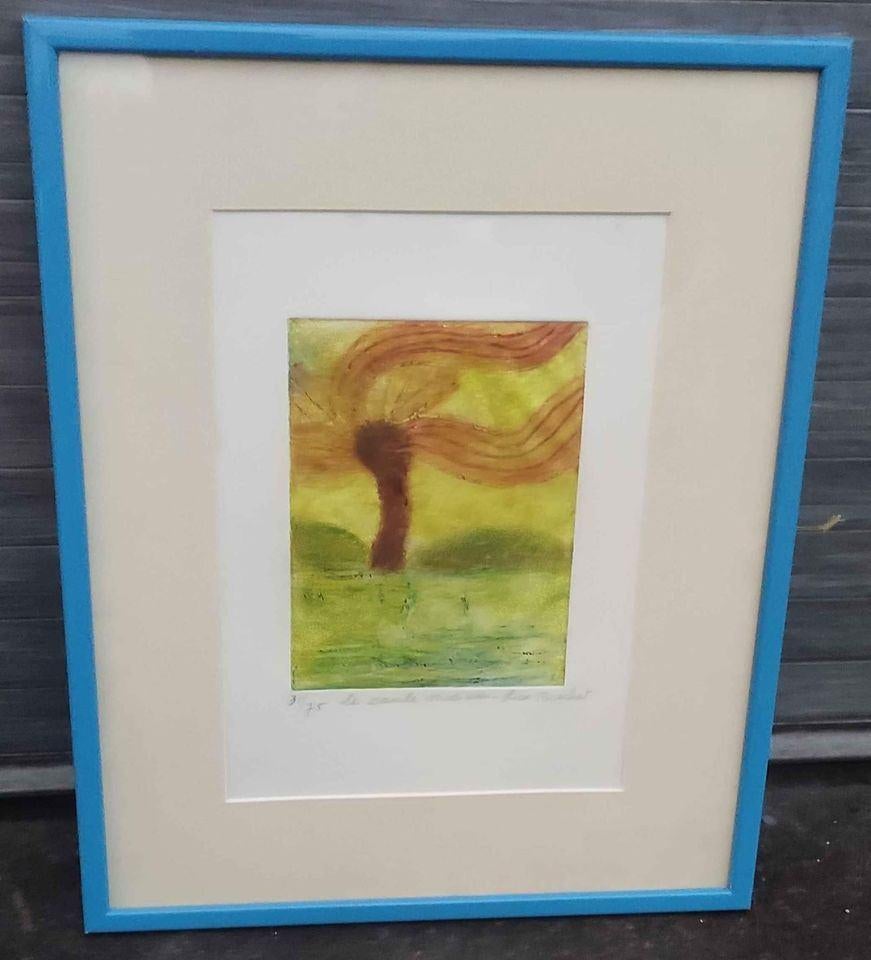 Eau forte les saules musiciens signe lise brachet, Antiquités & Art, Enlèvement ou Envoi, Numéroté