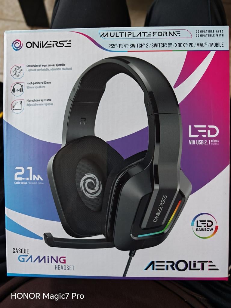 Oniverse ONIHS3-MULTI-BLK, TV, Hi-fi & Vidéo, Casques audio, Enlèvement ou Envoi, Supra-aural, Autres marques