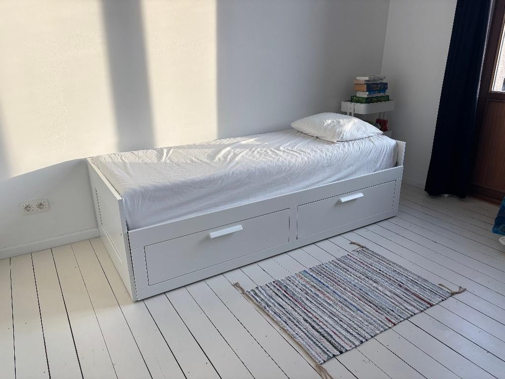 IKEA Brimes uittrekbaar bed 80x200 cm, Enlèvement, Comme neuf, 200 cm, 80 cm