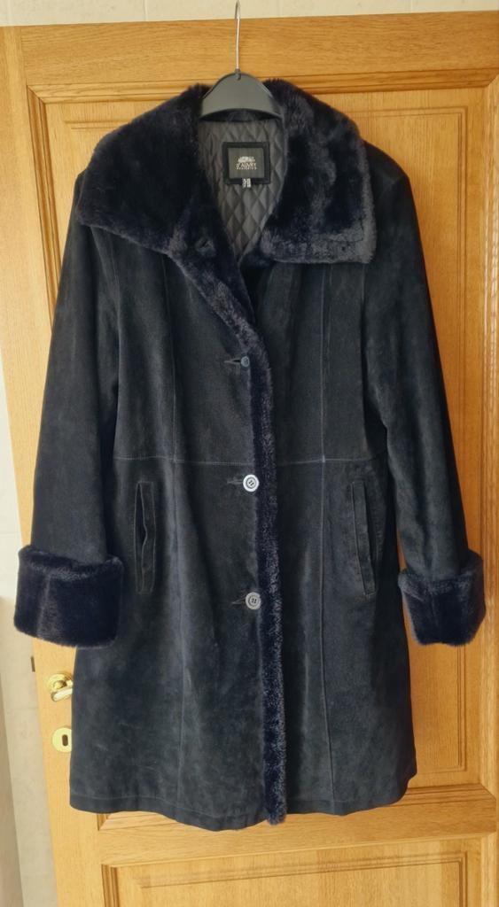 Daim vrouwen jas zwart, Kleding | Dames, Ophalen, Maat 46/48 (XL) of groter, Zwart