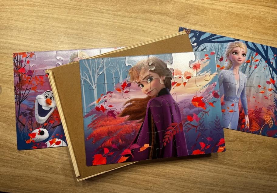 Puzzel Frozen 3X24 stukken, Ophalen of Verzenden, Minder dan 500 stukjes, Zo goed als nieuw, Legpuzzel
