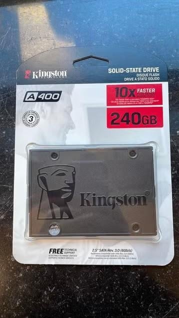 Kingston SSD A400 240 GB - 9 stuks, Computers en Software, Harde schijven, Ophalen, Kingston, Nieuw, SSD