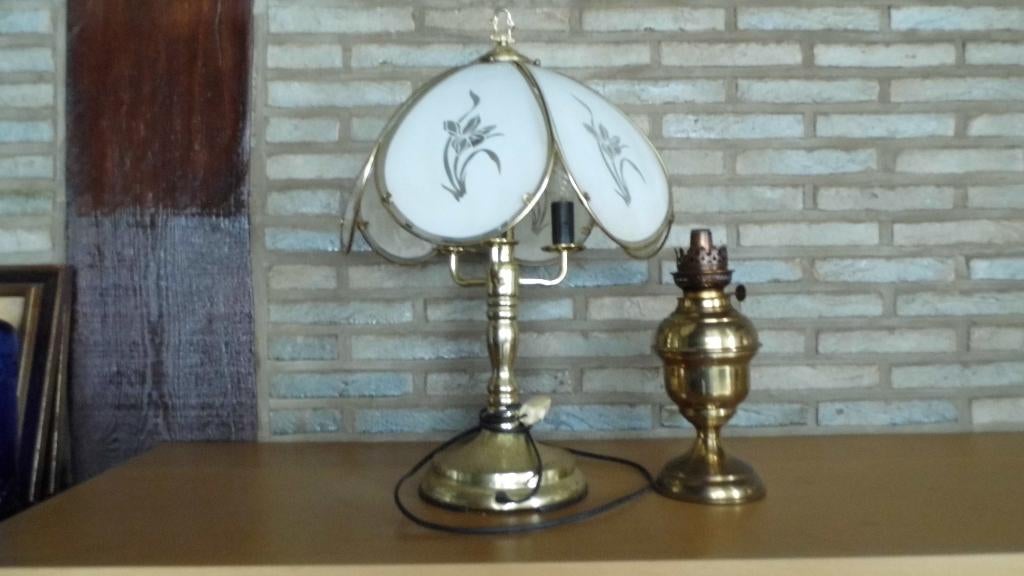 olielamp en lampadaire, Antiek en Kunst, Antiek | Verlichting, Ophalen