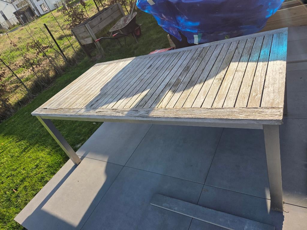 Table de jardin, Jardin & Terrasse, Enlèvement, Comme neuf, Rectangulaire, Bois de teck