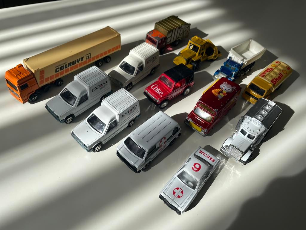 Bestelwagens - 1:53 tot 1:100 - Matchbox en Majorette, Ophalen, Gebruikt, Bus of Vrachtwagen, Matchbox