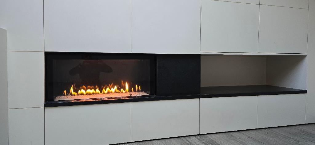 M-Design inbouw gashaard – design model – afstandsbediening, Huis en Inrichting, Haarden, Ophalen, Gebruikt, Inbouwhaard, Gashaard