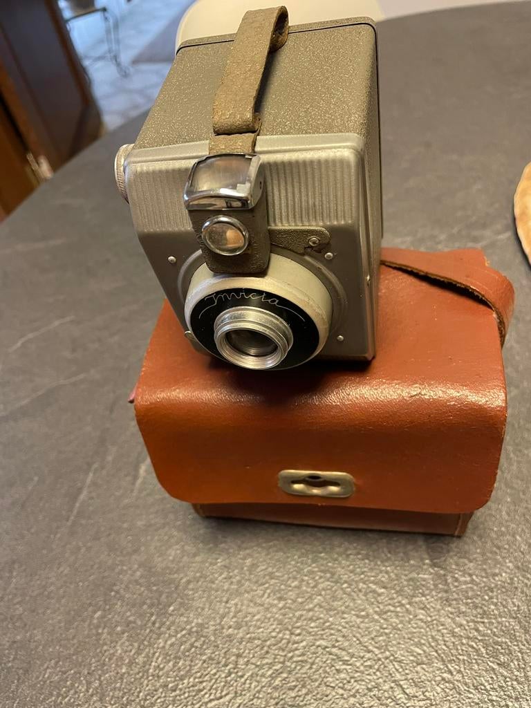 Très ancien appareil photo dans un étui en cuir, Enlèvement ou Envoi, Appareils photo