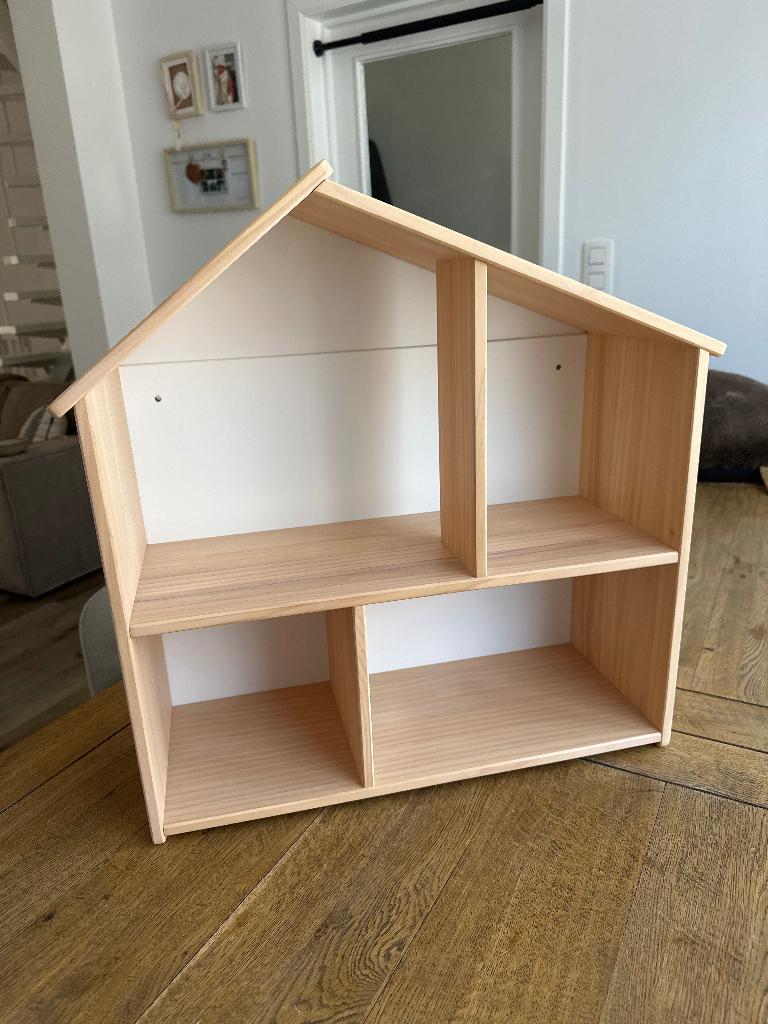 Poppenhuis/open kast, beige/wit, Ophalen, 50 tot 100 cm, Zo goed als nieuw, Minder dan 25 cm