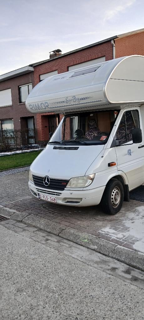Mobilhome mercedes rimor met grote garage, Jusqu'à 5, Siège standard, Boîte manuelle, Mercedes-Benz