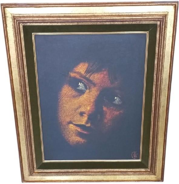 Luc De Ro "Liesbeth". olieverf op paneel., Ophalen of Verzenden