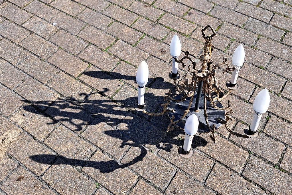 Lustre 5 branches à suspendre, Enlèvement, Utilisé, Métal