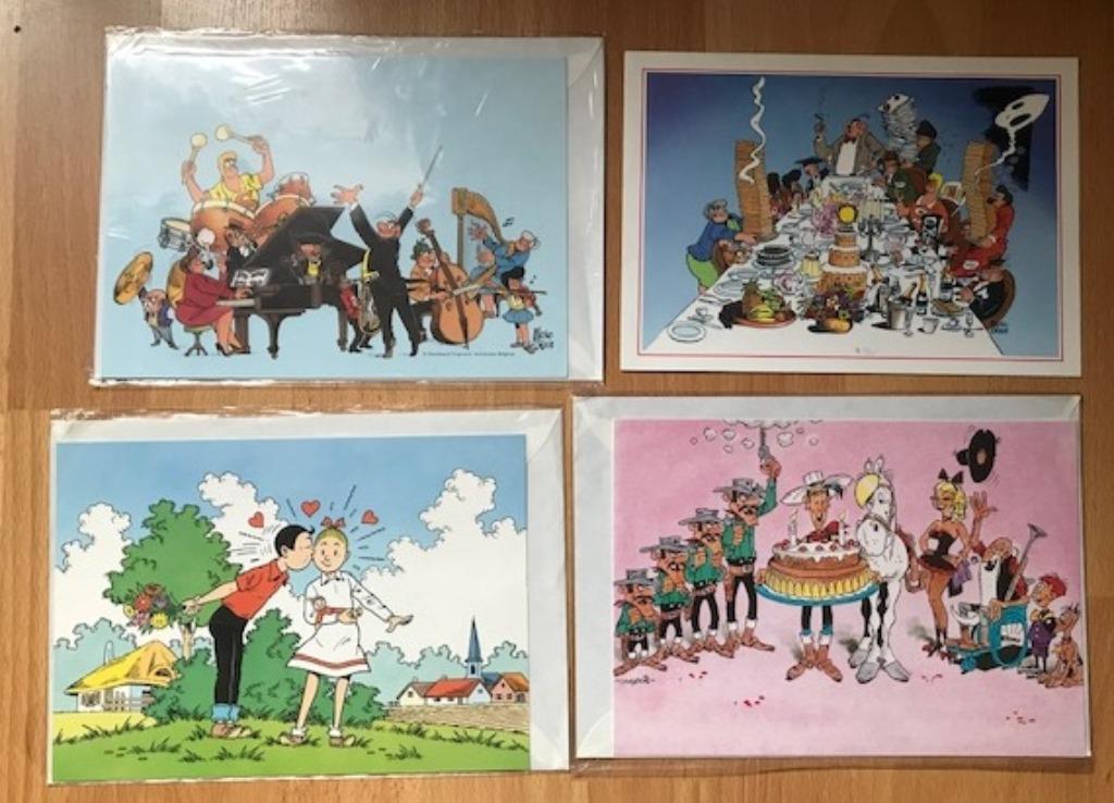 bpost - 4 STRIPPOSTOGRAMMEN - NERO LUCKY LUKE SUSKE EN WISKE, Verzamelen, Ophalen of Verzenden, Suske en Wiske, Zo goed als nieuw