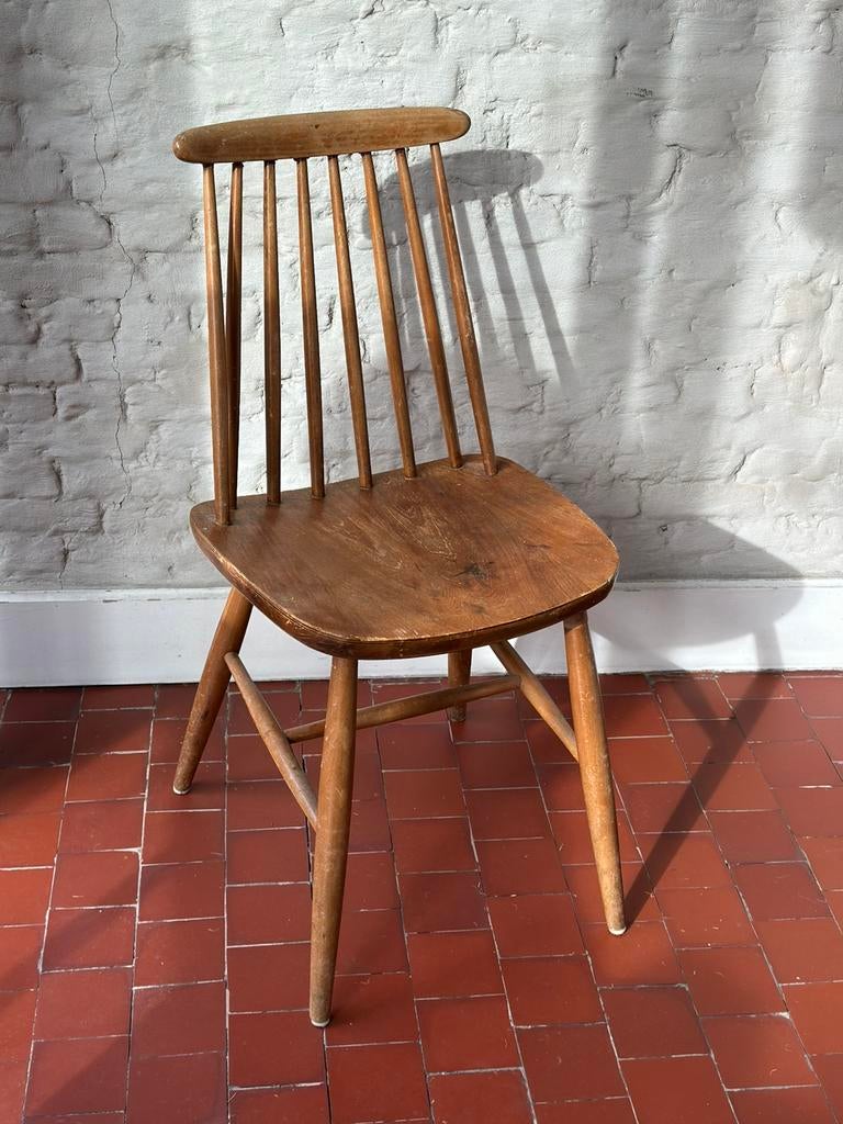 Vintage spijlen stoel, Huis en Inrichting, Stoelen, Ophalen, Zo goed als nieuw