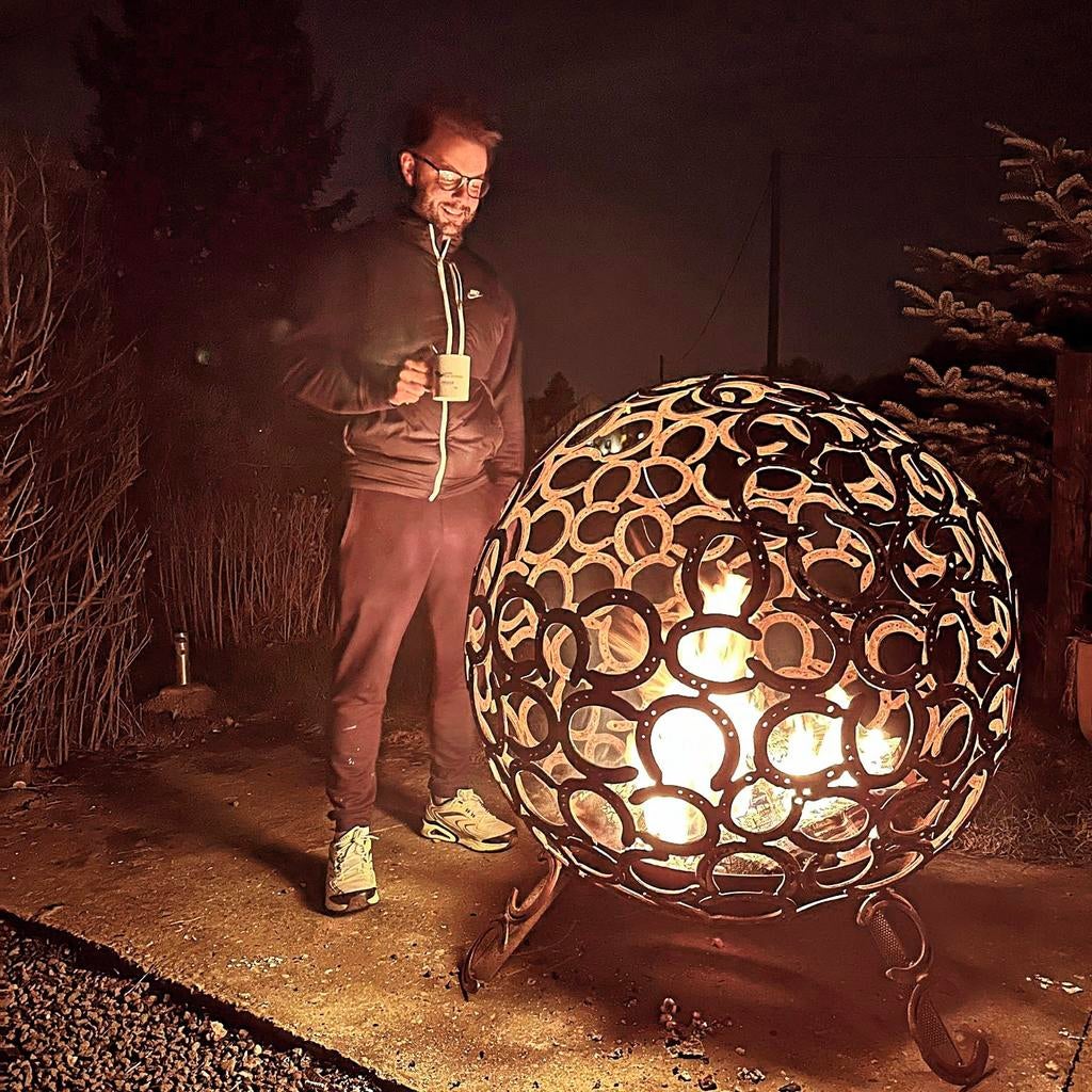 Vuurkorven gemaakt uit hoefijzers, Tuin en Terras, Ophalen of Verzenden, Nieuw, Vuurkorf