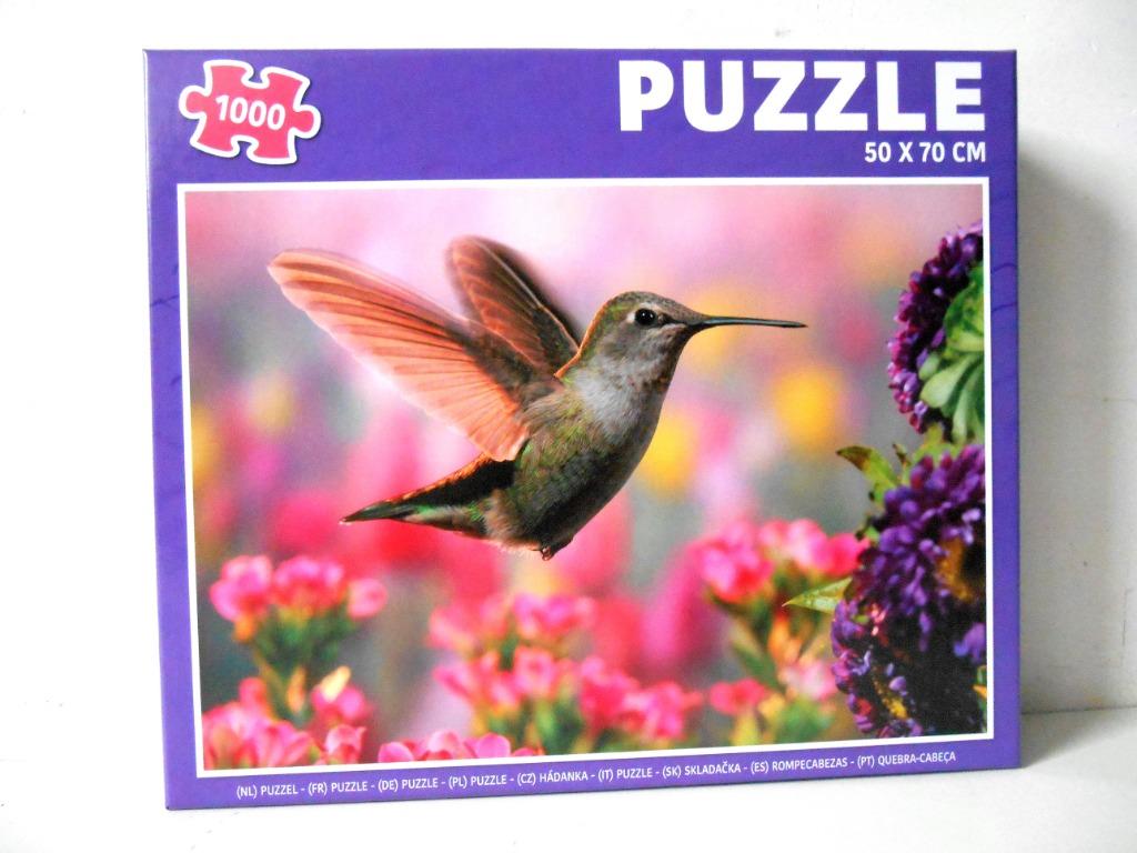 Puzzel met kolibrie - 1000 stuks, Ophalen of Verzenden, 500 t/m 1500 stukjes, Zo goed als nieuw, Legpuzzel