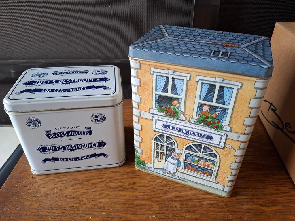 2 blikken dozen Jules Destrooper, Collections, Enlèvement ou Envoi, Comme neuf