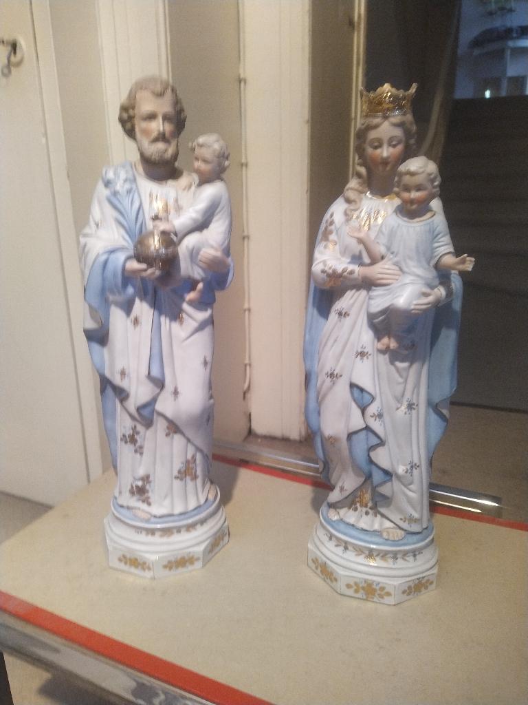 statue en biscuit, Collections, Religion, Comme neuf, Autres types, Enlèvement ou Envoi