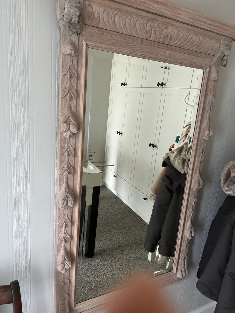 Antieke Mechelse spiegel, Enlèvement, Rectangulaire, 100 à 150 cm, 150 à 200 cm