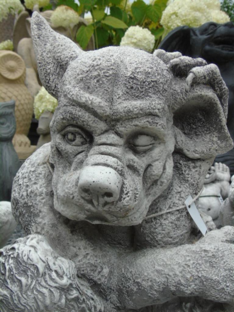 Gepatineerd stenen waterspuwerbeeld, Tuin en Terras, Ophalen, Nieuw, Steen, Overige typen