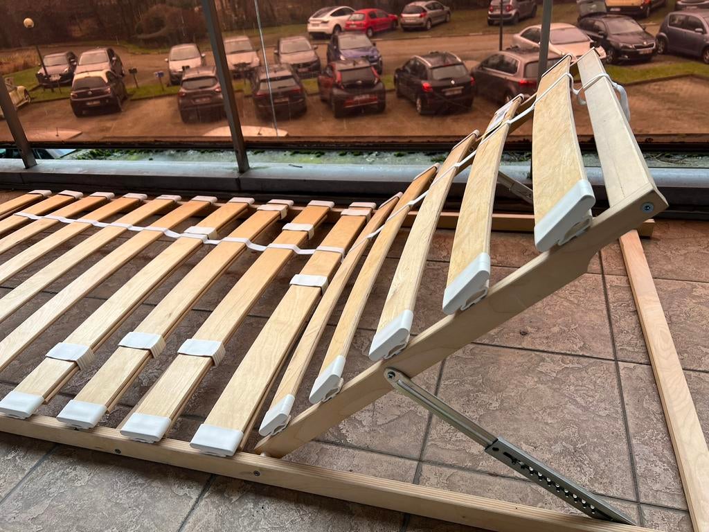 Sommier à lattes en bois réglable à vendre, Jardin & Terrasse, Enlèvement, Comme neuf