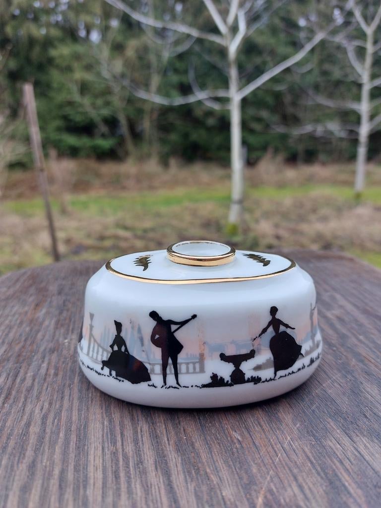 Antiek /limoges/ kandelaar, Antiek en Kunst, Ophalen of Verzenden